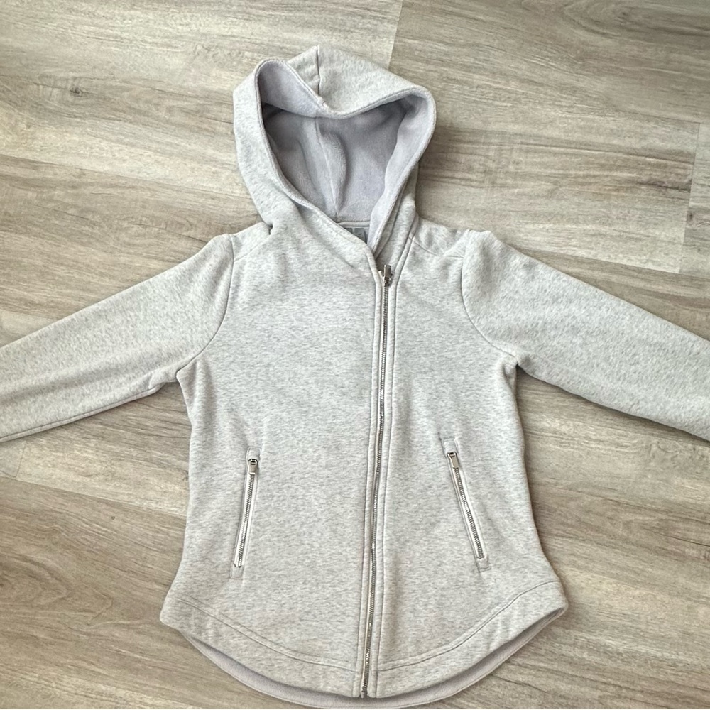 Athleta Light Gray Hoodie Sweatshirt